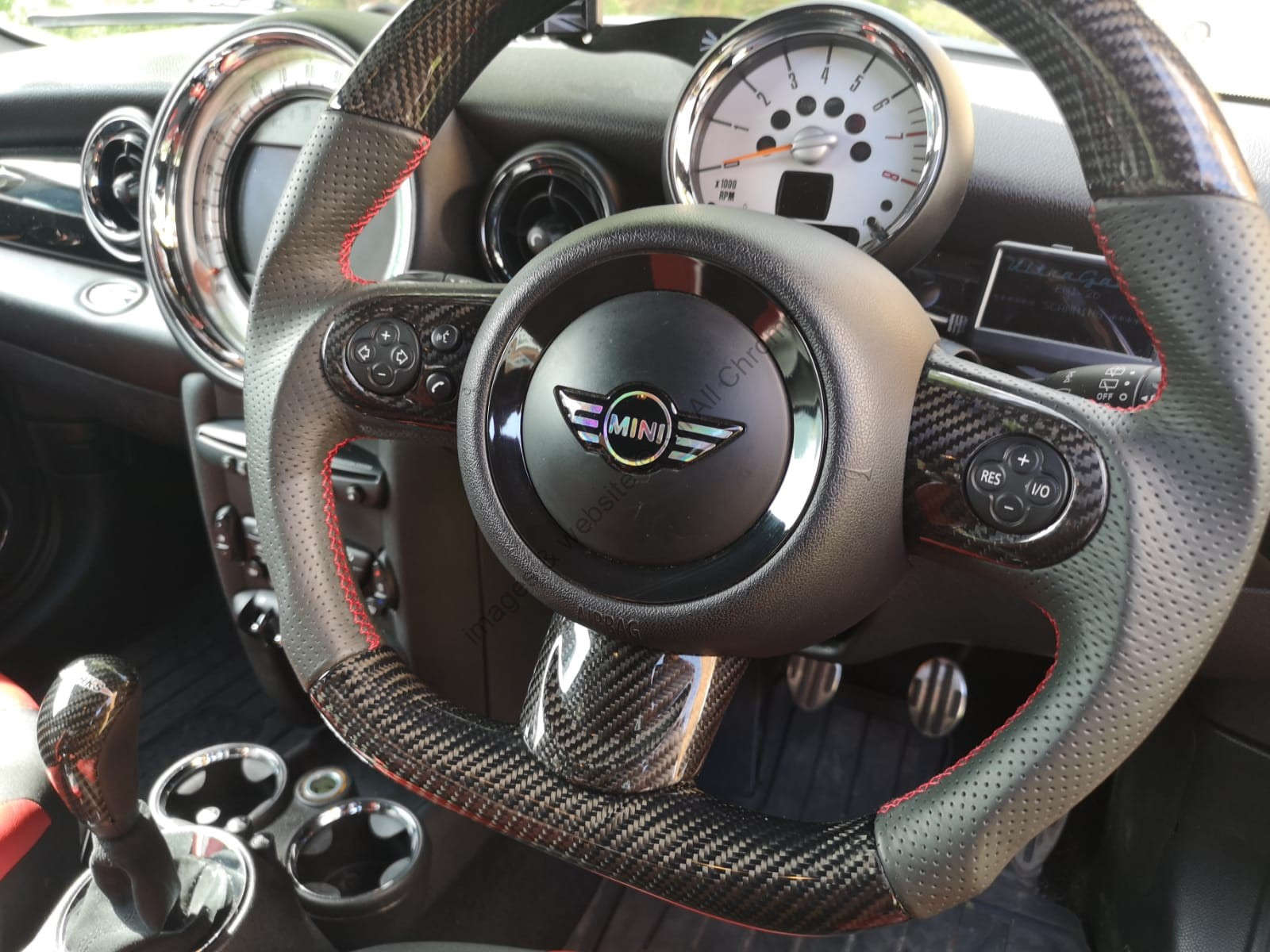 Gen 2 - MINI Carbon Fibre Steering Wheel Trim Spoke Covers - R55 R56 R57  R58 R59 R60 R61