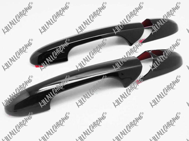 Black Door Handle Covers for Abarth / Fiat 500 KillAllChrome®