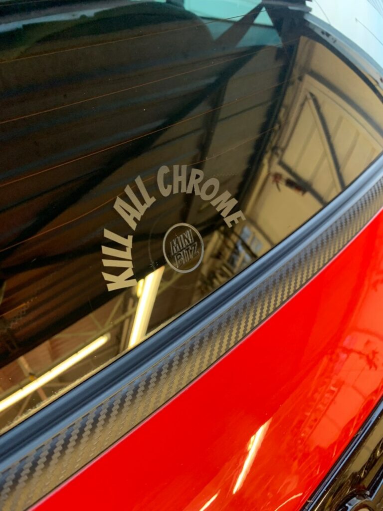 Rear Wiper Decal Kill All Chrome KillAllChrome®