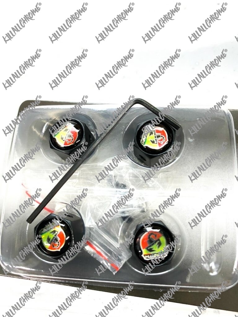 Abarth Anti Theft Dust Caps KillAllChrome®