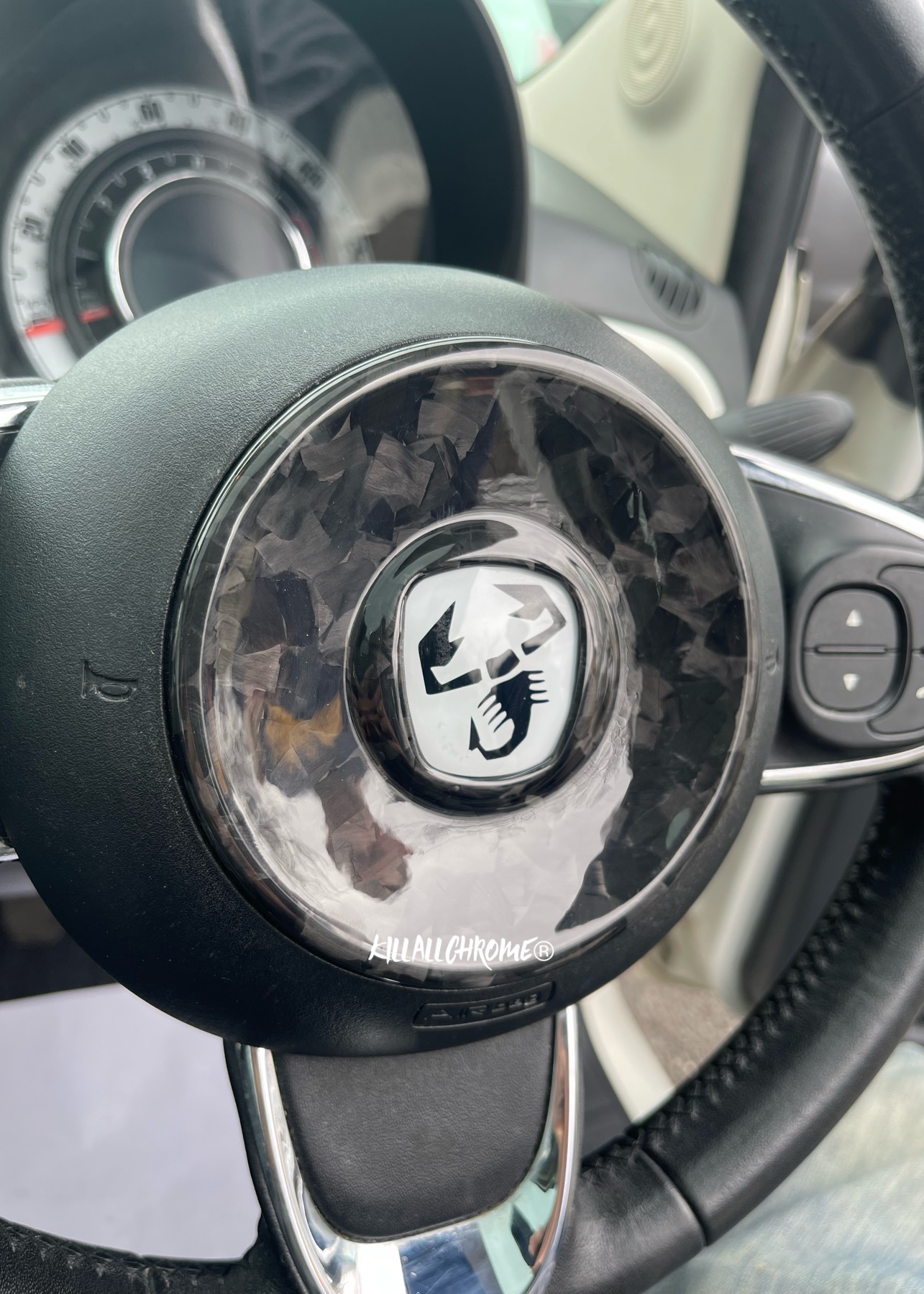Abarth 500/595 Steering Wheel Center Cover