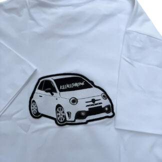 KillAllChrome -  T Shirt with Embroidered Abarth Silhouette