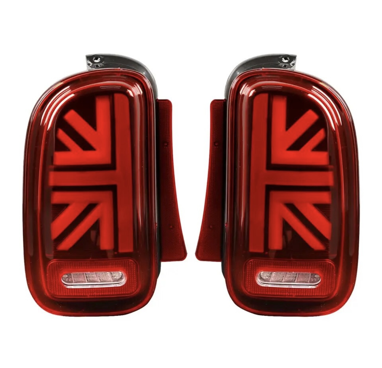 Generation 2 MINI Lighting - Union Jack Tail Lights for R55, R56, R57, R58,  R59, R60 model MINIs