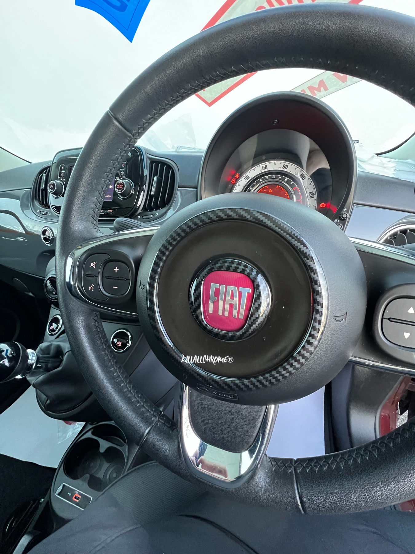 Abarth 500/595 Steering Wheel Center Cover