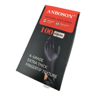 100 Black Nitrile Powder + Latex Free Thick Disposable Gloves Food Prep Mechanic