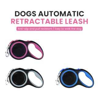 Retractable Dog Lead Extending Leash Tape Cord 5m Max 20kg Small + Medium Pooch