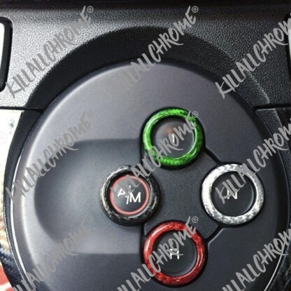 Abarth 500 / 595 / 695 Automatic Gear Ring Caps Genuine Carbon Fibre - Image 2