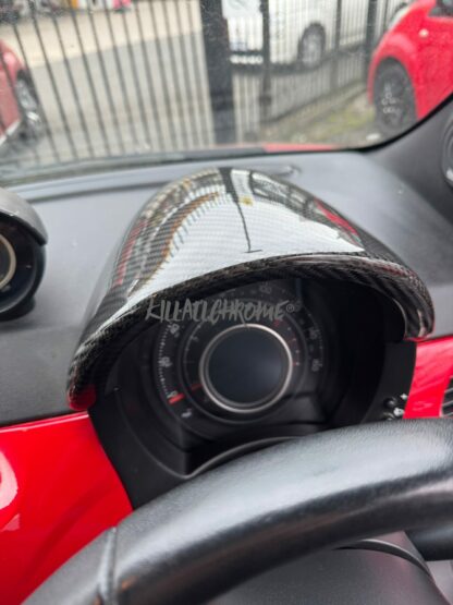 Abarth Genuine Carbon Fibre Rev Counter Cowling Cover RHD Black 500 595 695 Series 3 + 4 - Image 7