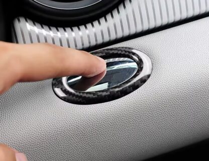 MINI Genuine Carbon Fibre Glove Box Button Surround Cover R55 R56 R57 R58 R59 - Image 6