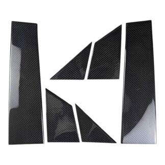 Abarth 500 / 595 / 695 Door Panel B Pillar Genuine Carbon Covers 3K Gloss