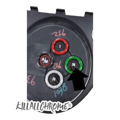 Abarth Auto Gear Button Covers Carbon Fibre Automatic Models 500 595 695 4 Piece - Image 2