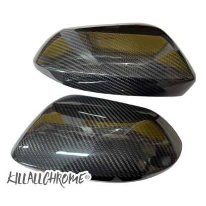 Gr Yaris MK1 Genuine Carbon Fibre Mirror Covers Black Normal Twill
