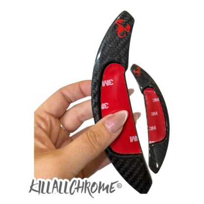 Paddle Shifter Cover Extensions Genuine Carbon Abarth 500 595 695 Automatic - Image 13
