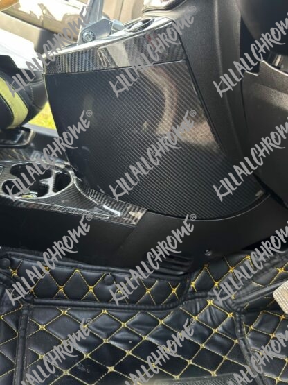 Abarth Lower Gear Surround Trim 2 Piece Genuine Carbon Fibre Cover Series 4 Restyling - Image 7