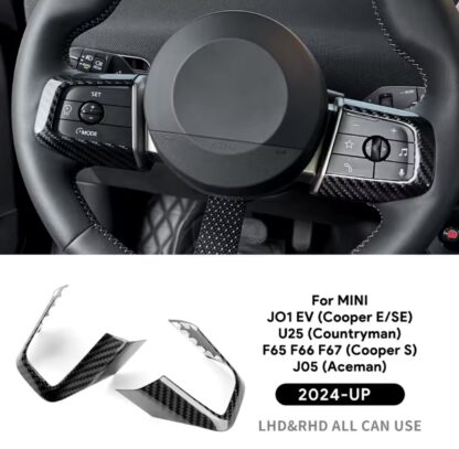 MINI Genuine Carbon Fibre Steering Wheel Spoke Covers F65 F66 F67 J01 J05 U25 Black Carbon - Image 9