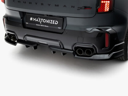 MINI U25 Countryman Rear Splitter (Vertical Bars) Maxton Design Gloss Black - Image 3