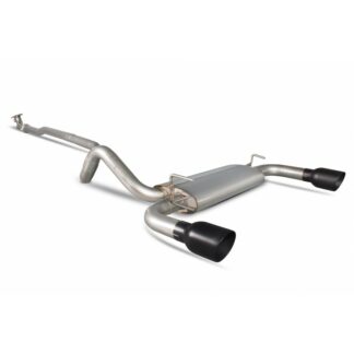 Scorpion Abarth 500/595 1.4 (IHI/Garrett Turbo) Cat-back Exhaust SFT005C Black Ceramic Tips