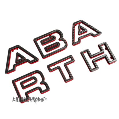 Abarth Series 4 Front Grill Lettering Clip On 500 595 695 Letters Grill Series 4 Restyling - Real Carbon Fibre - Image 7