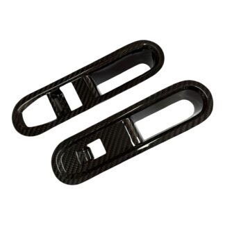 MINI J01 J05 Window Switch Surround Covers Genuine Carbon Fibre Black (PAIR)