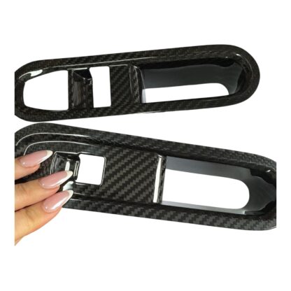 MINI J01 J05 Window Switch Surround Covers Genuine Carbon Fibre Black (PAIR) - Image 6