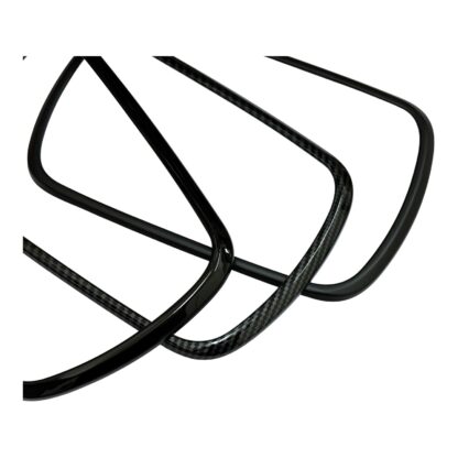 Fiat 500 / Abarth Screen Frame Surround Cover 7” - Plastic, Gloss Black - Carbon Look - Matt Black - Image 3