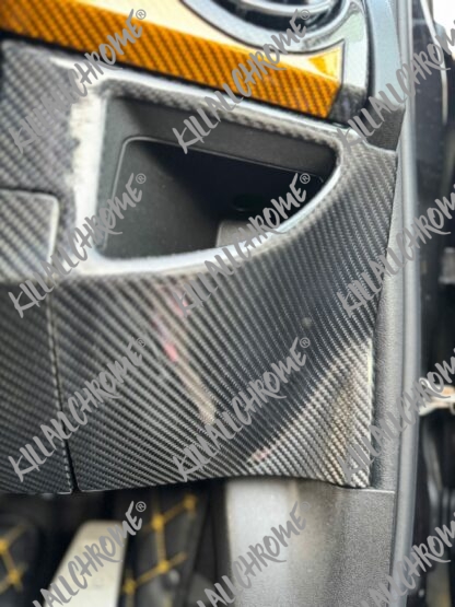 Abarth OBD Port Cover Genuine Carbon Fibre Black Glossy Twill 2 Piece - Right Hand Drive ONLY - Image 10