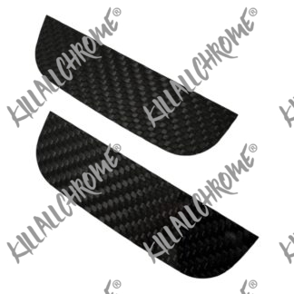 Abarth Door Storage Grab Handle Insert Sticker Genuine Carbon Fibre