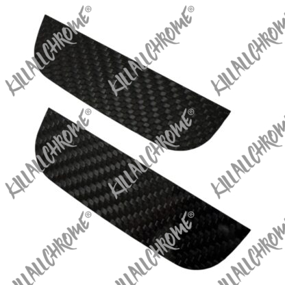 Abarth Door Storage Grab Handle Insert Sticker Genuine Carbon Fibre