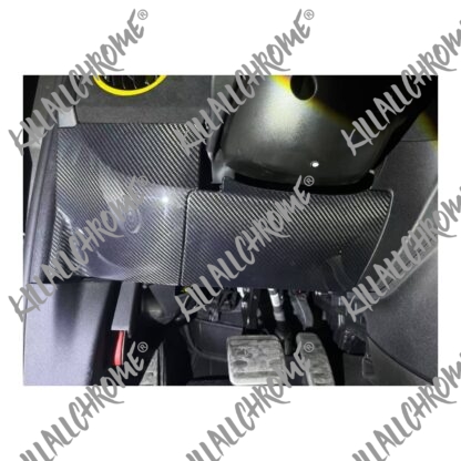 Abarth OBD Port Cover Genuine Carbon Fibre Black Glossy Twill 2 Piece - Right Hand Drive ONLY - Image 2