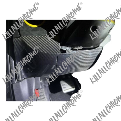 Abarth OBD Port Cover Genuine Carbon Fibre Black Glossy Twill 2 Piece - Right Hand Drive ONLY - Image 3