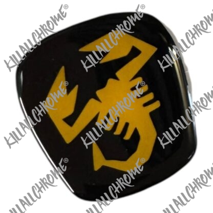 Abarth Steering Wheel Gel Badge Overlay Horn Airbag 500 595 695 - Image 3