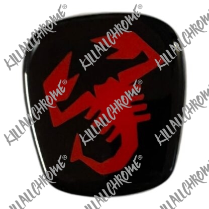 Abarth Steering Wheel Gel Badge Overlay Horn Airbag 500 595 695 - Image 4