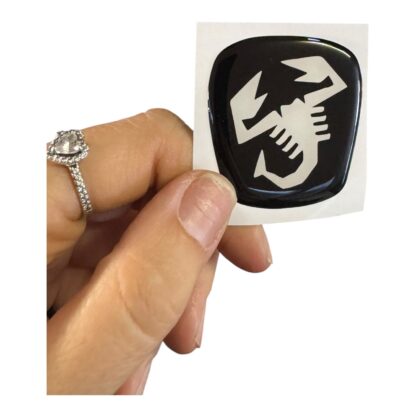 Abarth Steering Wheel Gel Badge Overlay Horn Airbag 500 595 695 - Image 7