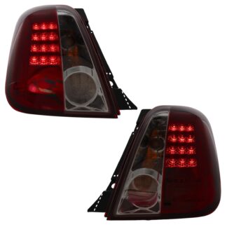 Abarth LED Rear Tail Lights Series 3 Junyan Replacement Plug + Play Clear Red