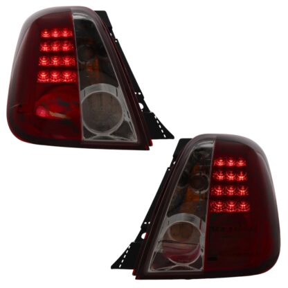 Abarth LED Rear Tail Lights Series 3 Junyan Replacement Plug + Play Clear Red