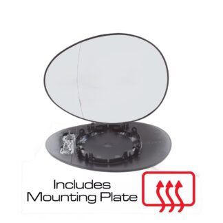 Wing Mirror Glass MINI R56 2006-2014 Chrome Heated Aspherical Passenger Side