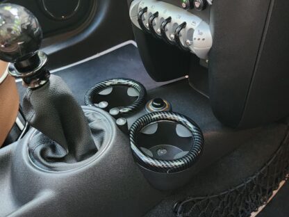 MINI Gen 2 Front Cup + Rear Cup Holder Surround Ring Covers - R55 R56 R57 R58 R59 3 Piece - Image 3