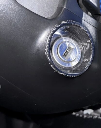 Genuine Carbon Fibre Key Ignition Barrel Cover Abarth 500 595 695 - Image 3