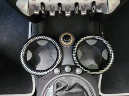 MINI Gen 2 Front Cup + Rear Cup Holder Surround Ring Covers - R55 R56 R57 R58 R59 3 Piece - Image 6