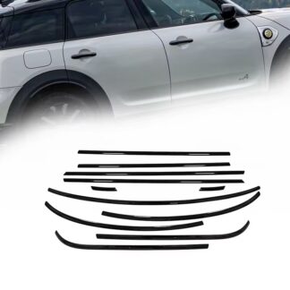 For MINI F60 Countryman Stick On Black Gloss Strips for Belt Line 2014-2023 Beltline