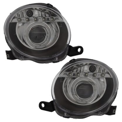 Fiat 500 2008-2015 and Abarth 2015-2016 Upgrade Headlights Black Inner LED DRL Projector Xenon Look 595 - Image 4