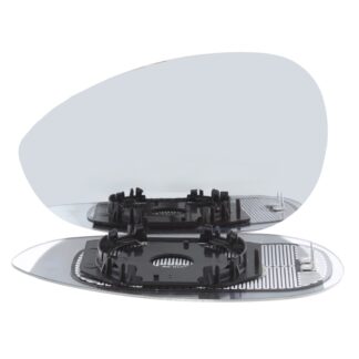 Wing Mirror Glass Fits Abarth Punto Fiat 500 2008-2020 Heated Chrome Passenger Side Left (RHD)