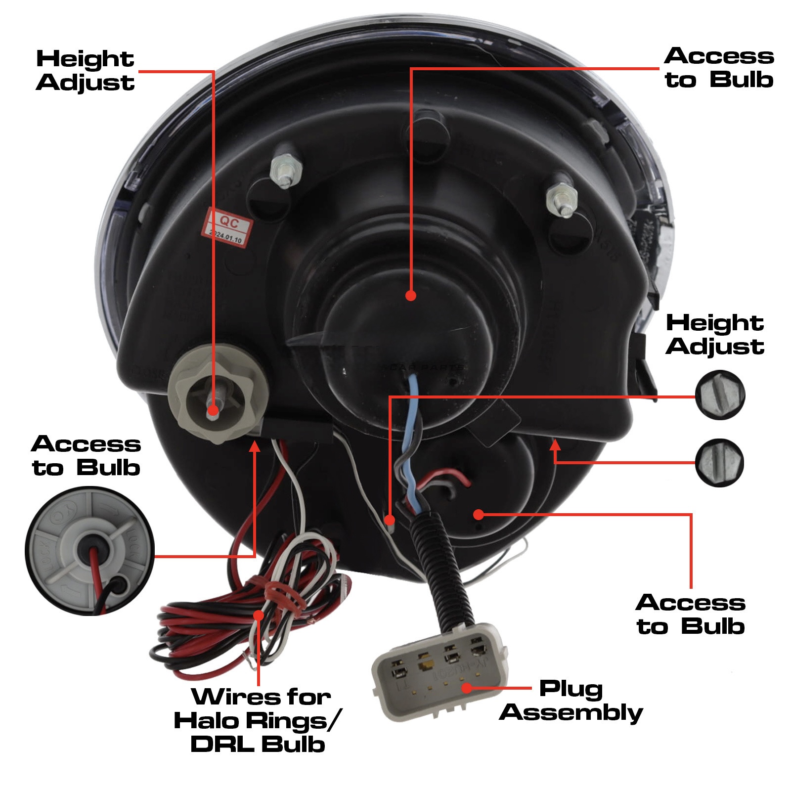 For BMW Mini R50 R53 2001-2004 Upgrade Headlights Black Inner LED Angel Eye Halo Projector Xenon Look RHD - Image 5