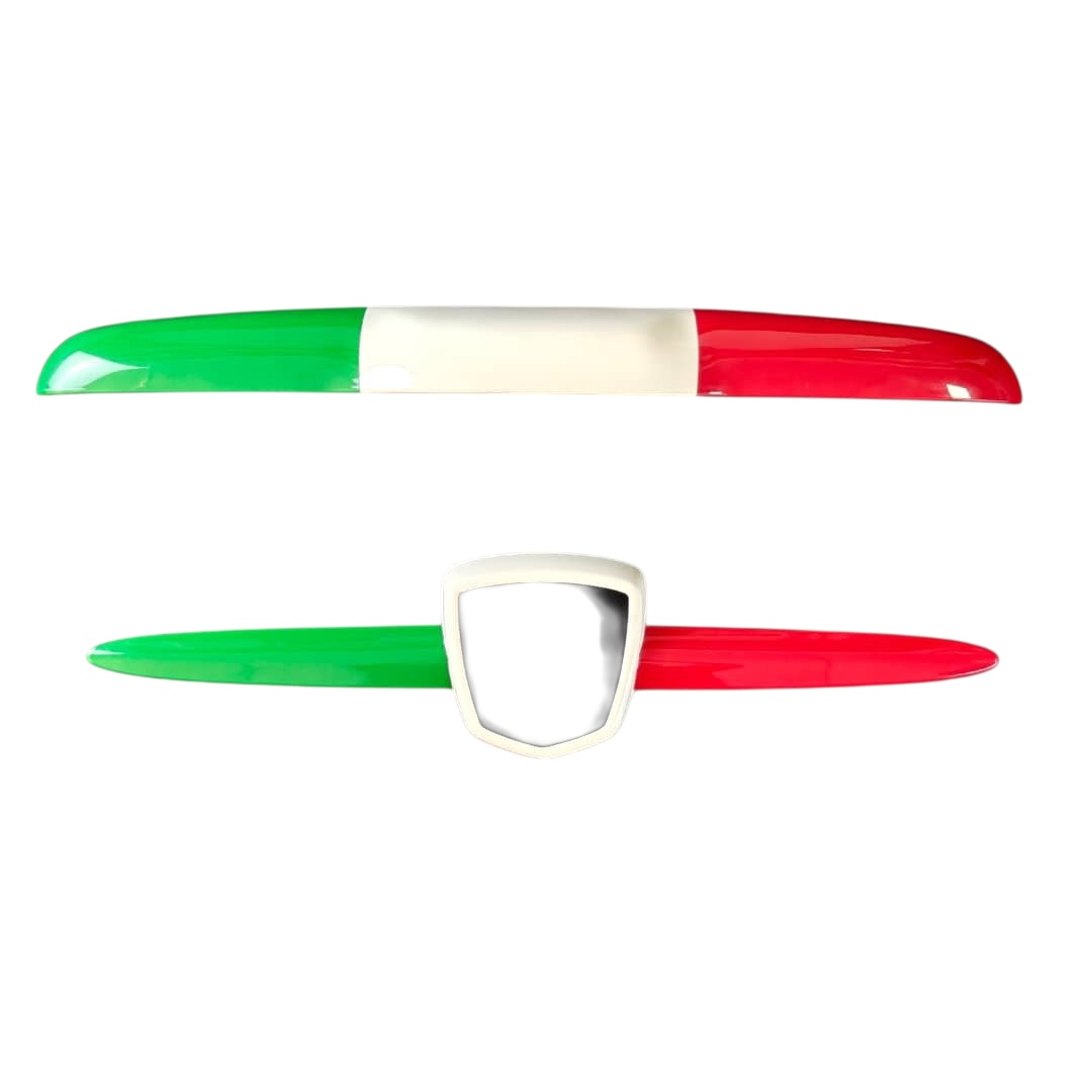 For Abarth / 500 595 695 - Combo Front Badge Whiskers Cover + Boot Handle Cover Colours