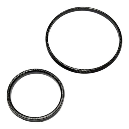 Abarth Genuine Carbon Fibre Rev Counter Digital Clock Covers 2 Piece 500 595 695 - Black or Red Carbon - Image 4