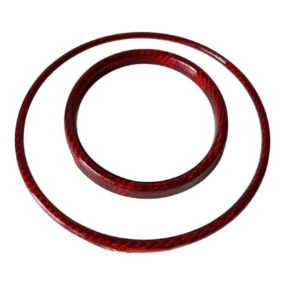 Abarth Genuine Carbon Fibre Rev Counter Digital Clock Covers 2 Piece 500 595 695 - Black or Red Carbon - Image 8