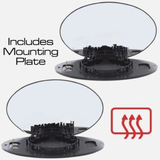 Wing Mirror Glass For Mini R50 & R53 Cooper 2001-2006 Chrome Heated Convex Pair