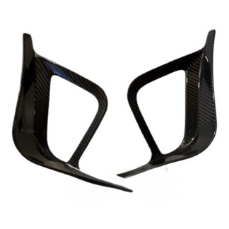 Pair of Air Intake Bumper Canards for Abarth 500 595 695 2016 >- Genuine Carbon Fibre