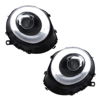 For Mini R55 R56 R57 R58 R59 Styling Upgrade LED DRL Black Inner Projector Headlights Headlamps With LED Indicators