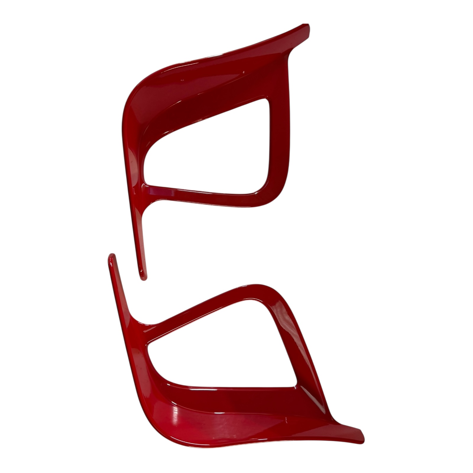 Pair of Air Intake Bumper Canards for Abarth 500 595 695 2016> Gloss Black or Gloss Red - Image 14